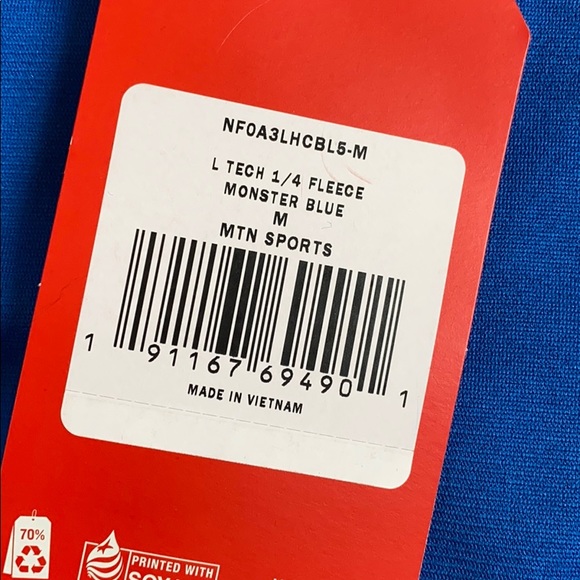 North Face 1/4 zip fleece pullover M NWT - Picture 3 of 6